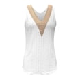 thumbnail image 5 of FUYUDY Women Shirts Summer Solid Color Loose Neck Lace Sleeveless Tops Casual Blouse Tee Shirt Relaxed Fit Female Dailywear, 5 of 5
