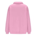 thumbnail image 4 of tarylea Womens Tops Oversized Sweatshirt Turn down Collar Long Lantern Sleeve Pullover Solid Color Loose Tunic Casual Workout Fall Tops, 4 of 8