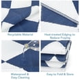 thumbnail image 4 of Volkmi Outdoor Rug–Waterproof Reversible Plastic Straw Patio Mat, Modern Geometric & Checkered, Easy Clean, Collapsible with Carry Bag, Navy/White, for Camping, Beach – 9*12ft, 4 of 8