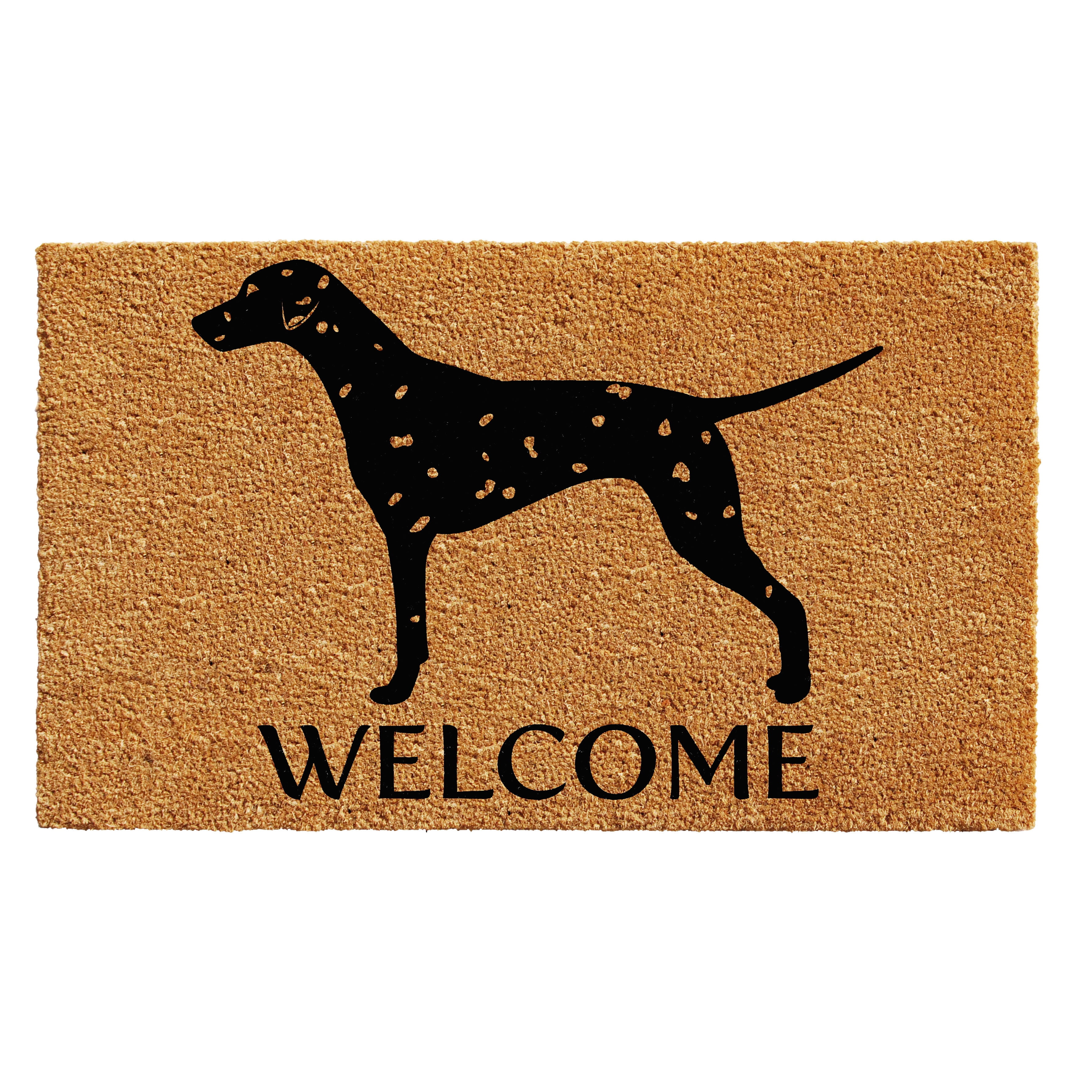Calloway Mills 103022436 2 x 3 ft. Dalmatian Rectangular Doormat, Natural & Black