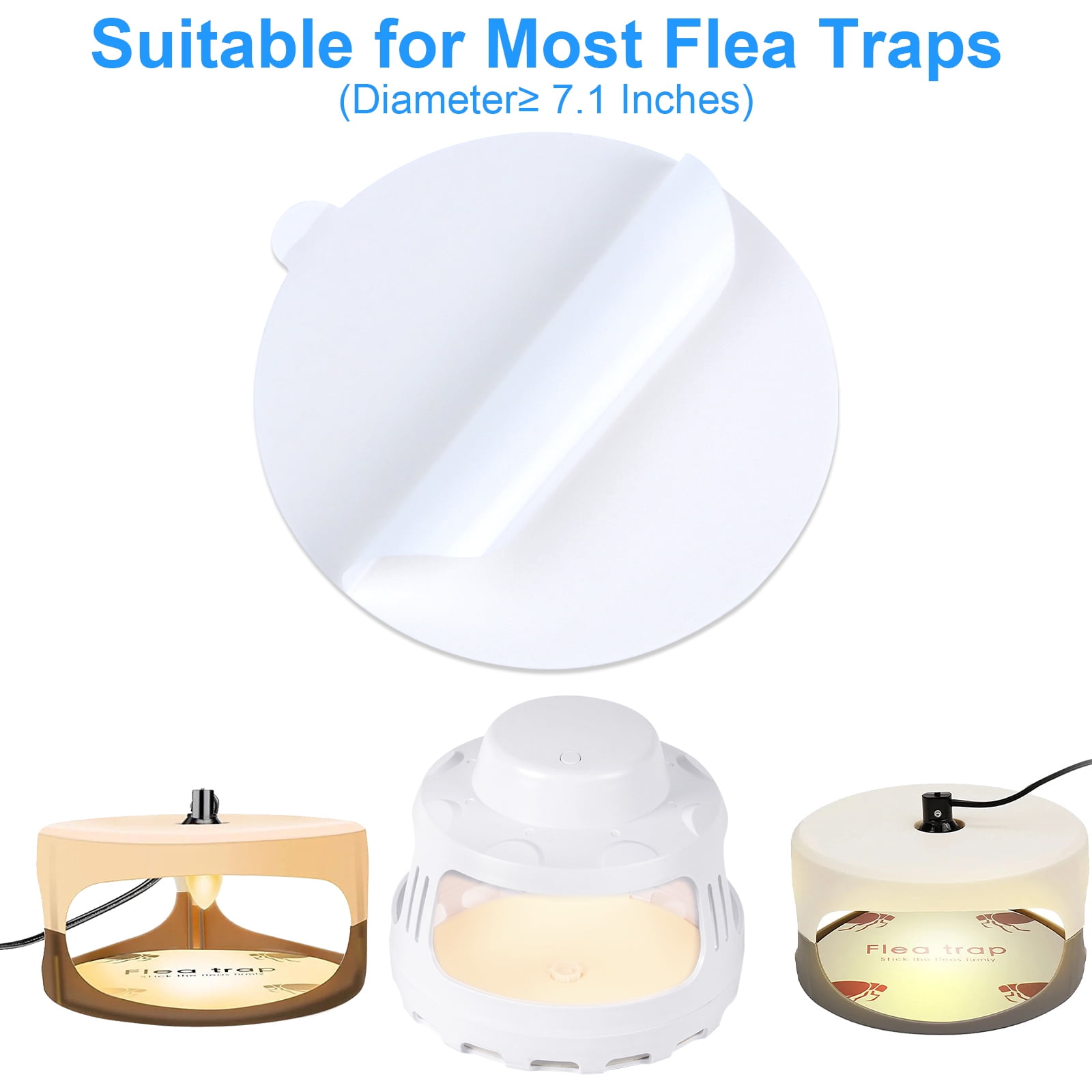 G·PEH Flea Traps for Inside Your Home Flea Light Trap for Indoor with 10  Sticky Refill Discs & 4 LED Light Modes Friendly to Pets & Kids Pest  Trapper