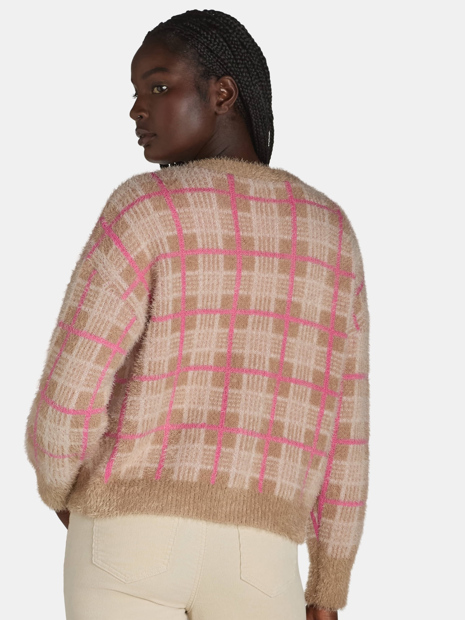 99 Jane Street Women's V-Neck Cardigan Sweater with Long Sleeves, Midweight, Sizes XS-XL