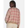 thumbnail image 3 of 99 Jane Street Women's V-Neck Cardigan Sweater with Long Sleeves, Midweight, Sizes XS-XL, 3 of 5