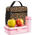 thumbnail image 6 of Black and Brown Leopard Print Insulated Lunch Bag Teens,Lunch Box for Men Women for Work,Picnic or Travel,10.2x9.5x4.3 Inches,8 Can Capacity, 6 of 6