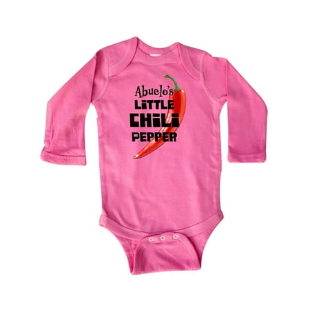 

Inktastic Abuelo s Little Chili Pepper Gift Baby Boy or Baby Girl Long Sleeve Bodysuit
