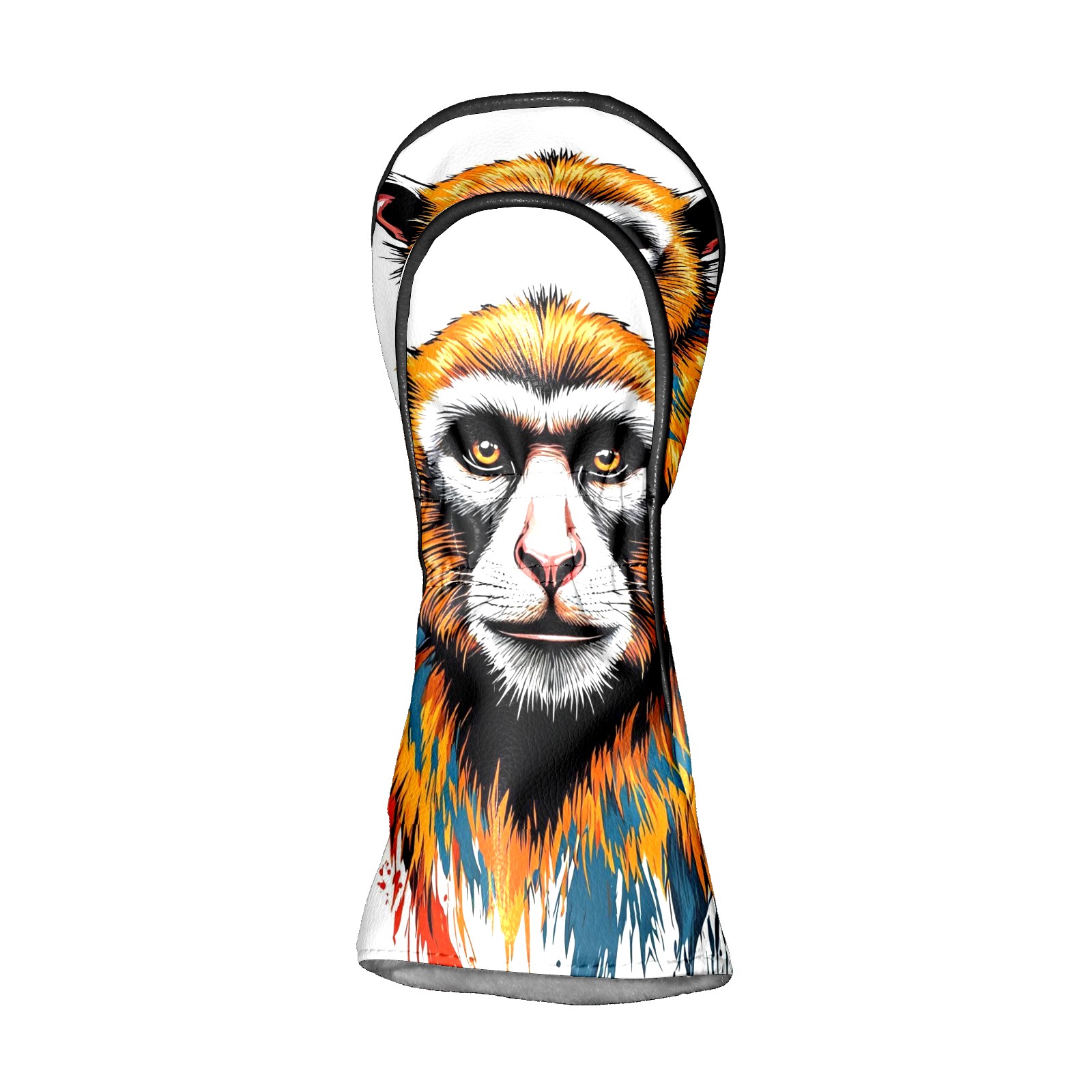 Golf Club Covers, Monkey While Premium PU Leather Driver Hybrid Putter Head Covers with Velvet Lining, Waterproof Golf Gifts for Men Women