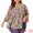 Yellow, variant on Women's Plus Floral Blouses V Neck Ruffle 3/4 Sleeve Babydoll Peplum Tops 1X Yellow