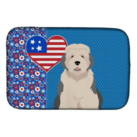 

Old English Sheepdog USA American Dish Drying Mat 14 in x 21 in