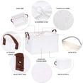 thumbnail image 2 of Hinwo 8.3 Gal./33.2 Qt./31.5 L Canvas Storage Bins, Rectangle Storage Baskets, Storage Cubes with Totes, Drawstring Closure, 16.5 x 11.8 x 9.8 Inches, 2-Pack, White, 2 of 7