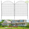 thumbnail image 1 of No Dig Garden Fence with Metal Panels, Rustproof Outdoor Decorative Animal Barrier for Yard Patio Dog Rabbit, 32 Inch 40 Inch Height Curved Flat Top Options with Gate Available, 1 of 6