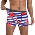 thumbnail image 2 of Kdxio Men's Boxer Briefs with Sea Stars Print - Comfortable and Breathable Underwear for Everyday Wear, 2 of 7