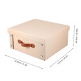 thumbnail image 2 of OULII 1Set Foldable Crates Khaki Environmentally Friendly Cardboard Paper Multi-functional Storage Bin for Adults, 2 of 8