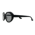 thumbnail image 3 of Mod Womens Beveled Geometric Round Oval Sunglasses All Black, 3 of 4