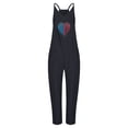 thumbnail image 4 of Femmes Pantalons Mode Femmes Sans Manches Imprimé Froid Veste d'Épaule Casual Pachwork Combinaison Noir M, 4 of 5