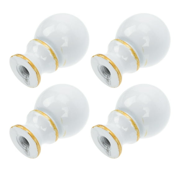 TINKSKY 4Pcs Lamp Finial Cap Knob Aluminium Alloy White for Floor Light Home Decoration