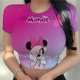 thumbnail image 3 of Camiseta corta estampada para mujer, Top de Mickey Mouse, ropa Y2k a la moda, camiseta Sexy para mujer 2024, 3 of 5