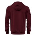 thumbnail image 5 of Hoodie For Men Full Zip Up Sweatshirts Long Sleeve Oversized Pullovers With Zipper Pockets Casual Fall Winter Coat Wine XL, 5 of 6