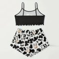 thumbnail image 4 of BOOMNY Womens Pajamas Set Sleeveless Pjs Crop Tops Shorts Sleepwewar Pyjamas Graphic Soft Cozy Homewear Loungewear Sets, 4 of 5