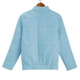 thumbnail image 6 of DondPO Puffer Jacket Womens Winter Coats For Women Warm Coat Loose Plain Quilted Coat Stand Collar Zip Up Jacket Outerwear wirh Pocket Furry Jacket Winter Jackets for Women Blue S Clearance！, 6 of 9