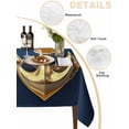 thumbnail image 2 of Yellow Anchor Table Cloth, Coastal Nautical Anchor Navy Blue Waterproof Tablecloth for Rectangle Tables, Reusable Washable Fabric Table Cover for Restaurant Kitchen Dining Tables 54"x108", 2 of 6