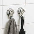 thumbnail image 2 of Strong Hold Vacuum Suction Cup Hooks Shower-Kitchen Walls Organizer Loofah Set of 2 Chrome, 2 of 7