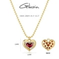 thumbnail image 3 of GDCOIN Birthstone Necklace Heart Shaped Pendant with 14K Gold Plated for Women, 3 of 8