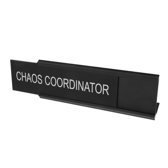 Worgeous Mediator Position Desk Name Plate L-shaped Aluminum Alloy Desk Plaque Home Office Desk Decor Funny Office Name Plate Chaos Coordinator Desk Sign