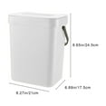 thumbnail image 3 of PPgejGEK Wall Mounted Hanging Trash Can with Lid for Kitchen Cabinet, 24.5x21x17.5cm/9.64x8.27x6.89in, Adhesive No Drill Bathroom Bin, 3 of 8