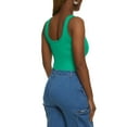 thumbnail image 3 of Womens Ribbed Knit Seamless Scoop Neck Sleeveless Bodysuit, 3 of 3