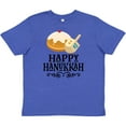 thumbnail image 3 of Inktastic Happy Hanukkah Dreidel Donut Youth T-Shirt, 3 of 5