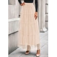 thumbnail image 3 of Falda Larga PRETTYGARDEN de Tul para Mujer con Cintura Alta Elástica, 3 of 8