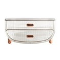 thumbnail image 3 of Estuche organizador de maquillaje de 2 niveles para baño, caja de almacenamiento de mesa, soporte para pintalabios Transparente, 3 of 9