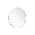 thumbnail image 2 of Elegant Decor Metal Frame Round Mirror With Decorative Hook 42 Inch In White, 2 of 6