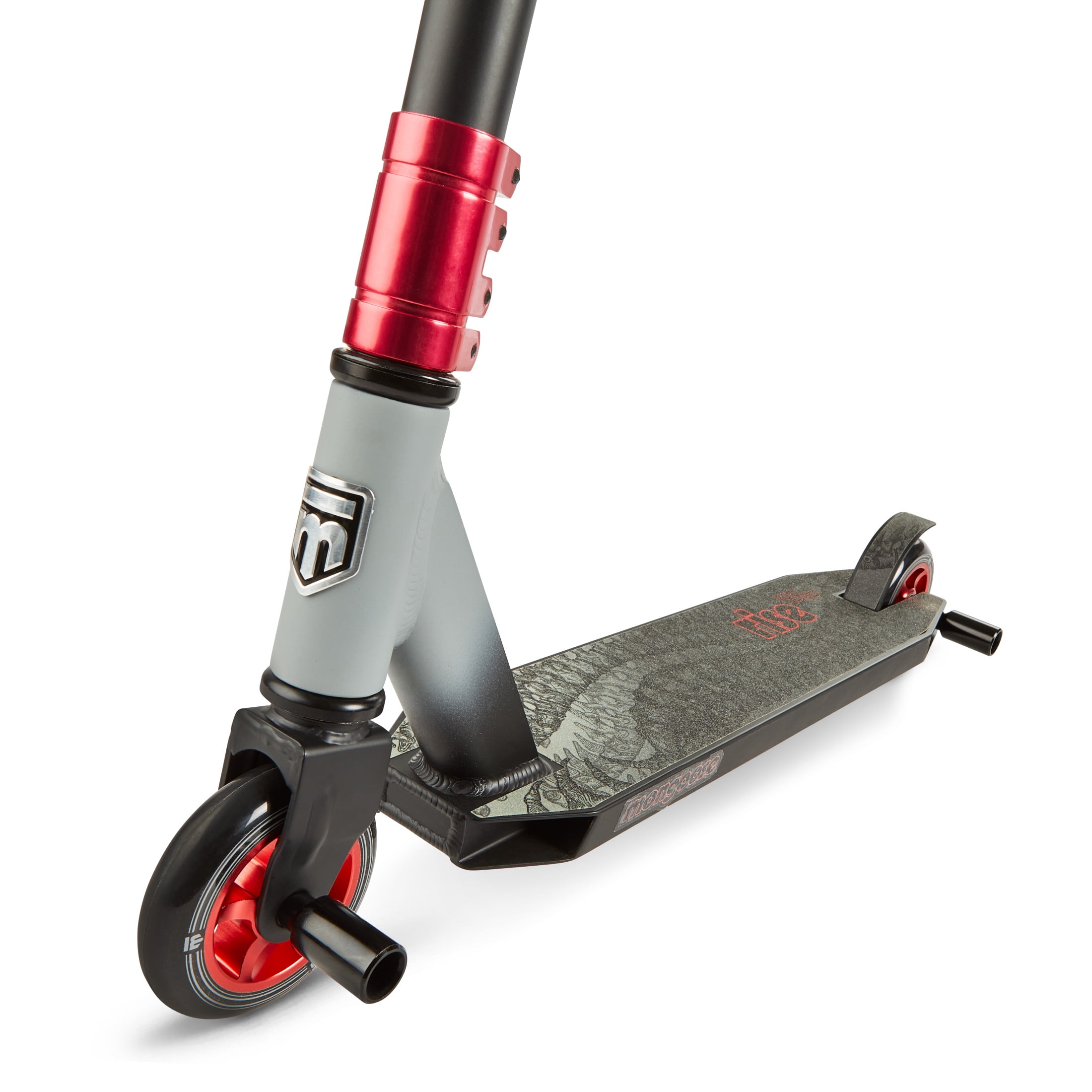 Mongoose Rise 100 Pro Freestyle Stunt Kick Scooter for ages 8 and up Black red Walmart