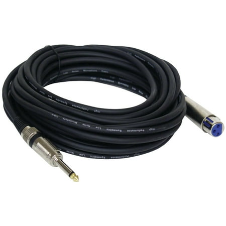 Pro Co Ameriquad Microphone Cable - Pyle Pro PPMJL30 XLR Microphone Cable, 30ft (1/4'' Male–XLR Female)