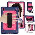 thumbnail image 2 of For Galaxy Tab A7 10.4 Inch 2020/SM-T500/T505/T507 with Built-in Screen Protector and 360 Degree Swivel Stand and Hand Strap and Shoulder Strap Case for Samsung Tab A7 10.4 Inch - Navy Rose, 2 of 4