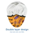 thumbnail image 4 of Shower Caps,Halloween Candy Assortment Pattern Waterproof Shower Cap for Women 4 Pieces,Double Reusable Hair Cover for Shower PEVA Elastic Stretch Hem, 4 of 7