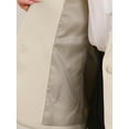 thumbnail image 5 of DARING DIVA Women's Casual Long Sleeve One Button Pockets Suit Jacket M Khaki, 5 of 6