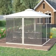 thumbnail image 2 of Outsunny 10' x 13' Gazebo Replacement Mosquito Netting Screen Walls, 2 of 10