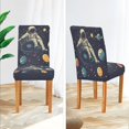 thumbnail image 3 of Yayeee 4 Pack Dining Chair Covers Stretch Parson Chairs Slipcovers Seat Protector, Astronaut Space, 3 of 6