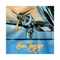 thumbnail image 1 of Airport Decorative Napkins Set of 4, Retro Style Pop Art Graphic of Airplane with Propeller and Bon Voyage Typography, Silky Satin Fabric for Brunch Dinner Party, 12", Multicolor, by Ambesonne, 1 of 2
