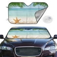 thumbnail image 2 of Balery Starfish In Beach Windshield Sun Shade, Car Front Window Sunshade Cover ,Automotive Interior Portected Blocks Uv Rays For Car Pickup Truck Suv Accessories- Small, 2 of 7