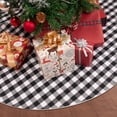 thumbnail image 3 of Famyfamy 54 Inches Christmas Tree Skirt Black and White Plaid Buffalo Check Double Layers Handicraft Xmas Decoration, 3 of 8
