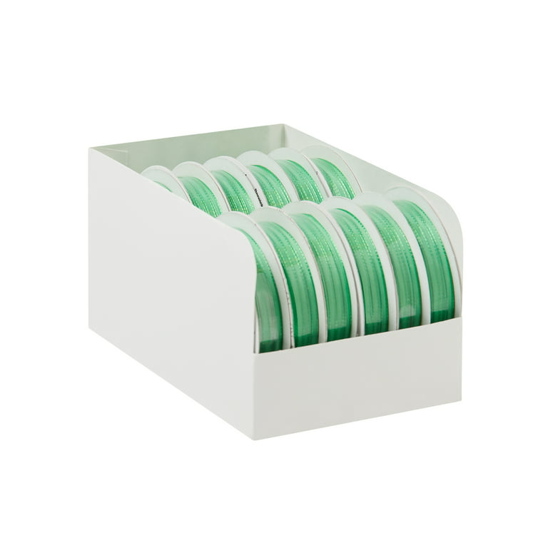 Offray Ribbon, Green 1/8 inch Tafetta Polyester Ribbon, 3 Yards