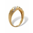 thumbnail image 2 of PalmBeach Jewelry Men's Diamond Accent Ring in 18k Gold-Plated or Platinum-Plated Sterling Silver, 2 of 6