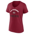 thumbnail image 2 of Women's Logo Athletic Scarlet San Francisco 49ers Unrivaled V-Neck T-Shirt, 2 of 3