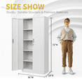 thumbnail image 5 of CJF 72-Inch Tall Metal Garage Cabinet with 4 Adjustable Shelves, White, 1 Count., 5 of 10