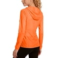 thumbnail image 2 of Cethrio Girls Sun Protection Jackets, Lightweight Summer Long Sleeve Full Zip Kids Rash Guard Outerwear with Hood Orange Size 12, 2 of 6