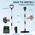 thumbnail image 5 of All-in-One Winter Car Tool | 44" Extendable 5-in-1 Snow Brush, Shovel & Ice Scraper – Stainless Steel, -40°C Resistant, 50Lbs Capacity (Black), 5 of 7