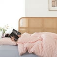 thumbnail image 6 of SPRINDAY Pink Comforter Sets King Size 3Pcs, Boho Bedding Comforter Sets , Vertical Tufted Lightweight Neutral Blush Bedding Sets (1 Comforter, 2 Pillowcases), 6 of 8